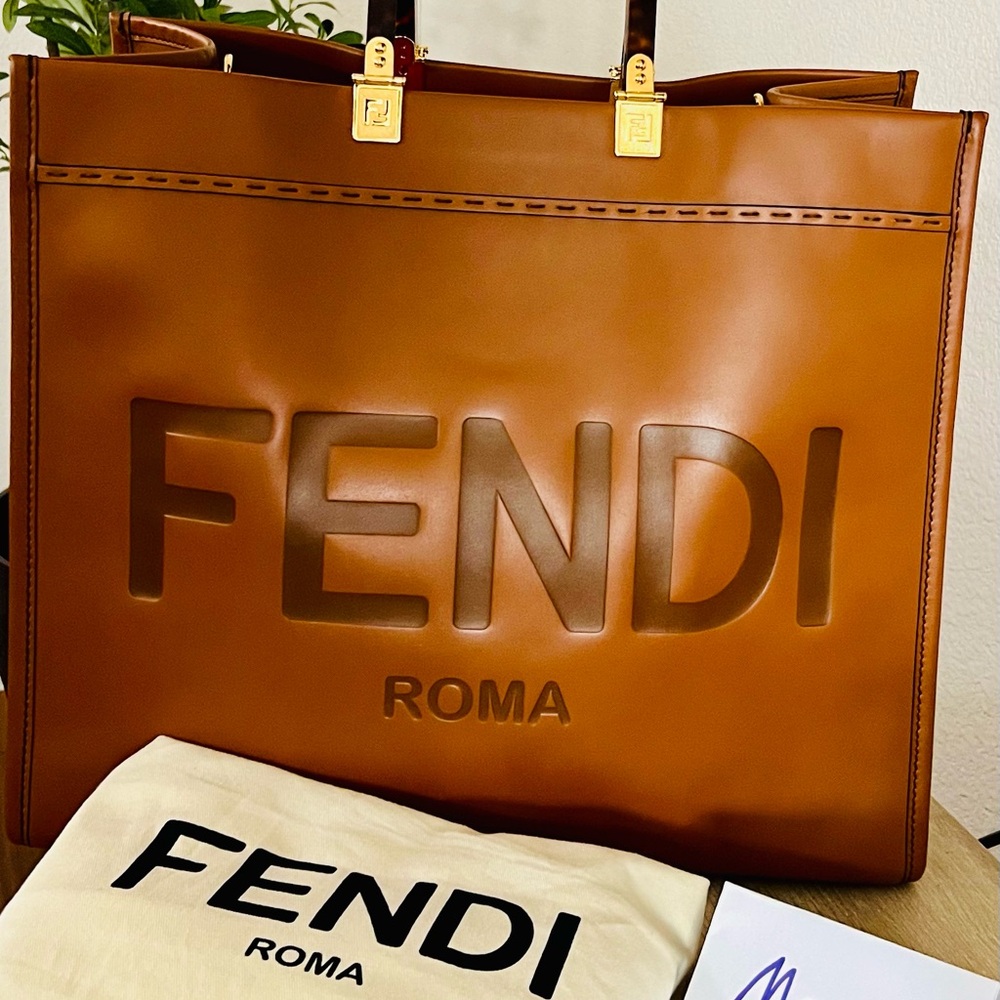 Fendi Caramel Leather Tote